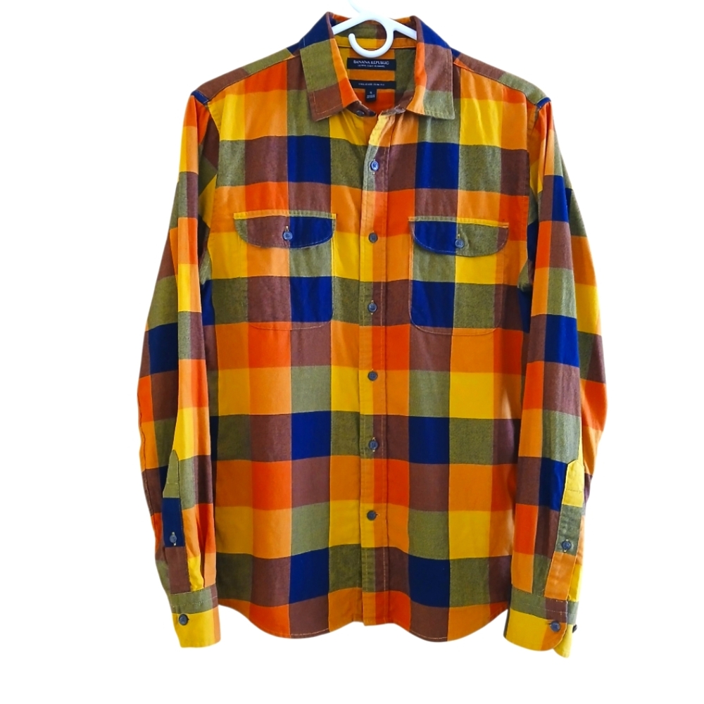 Banana Republic Plaid Flannel Casual Shirt